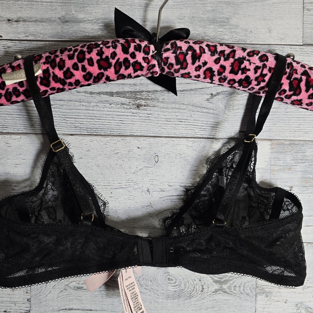 Victoria's Secret Very Sexy Low Cut Demi Elegant Black Lace Bra - Picture 6 of 10